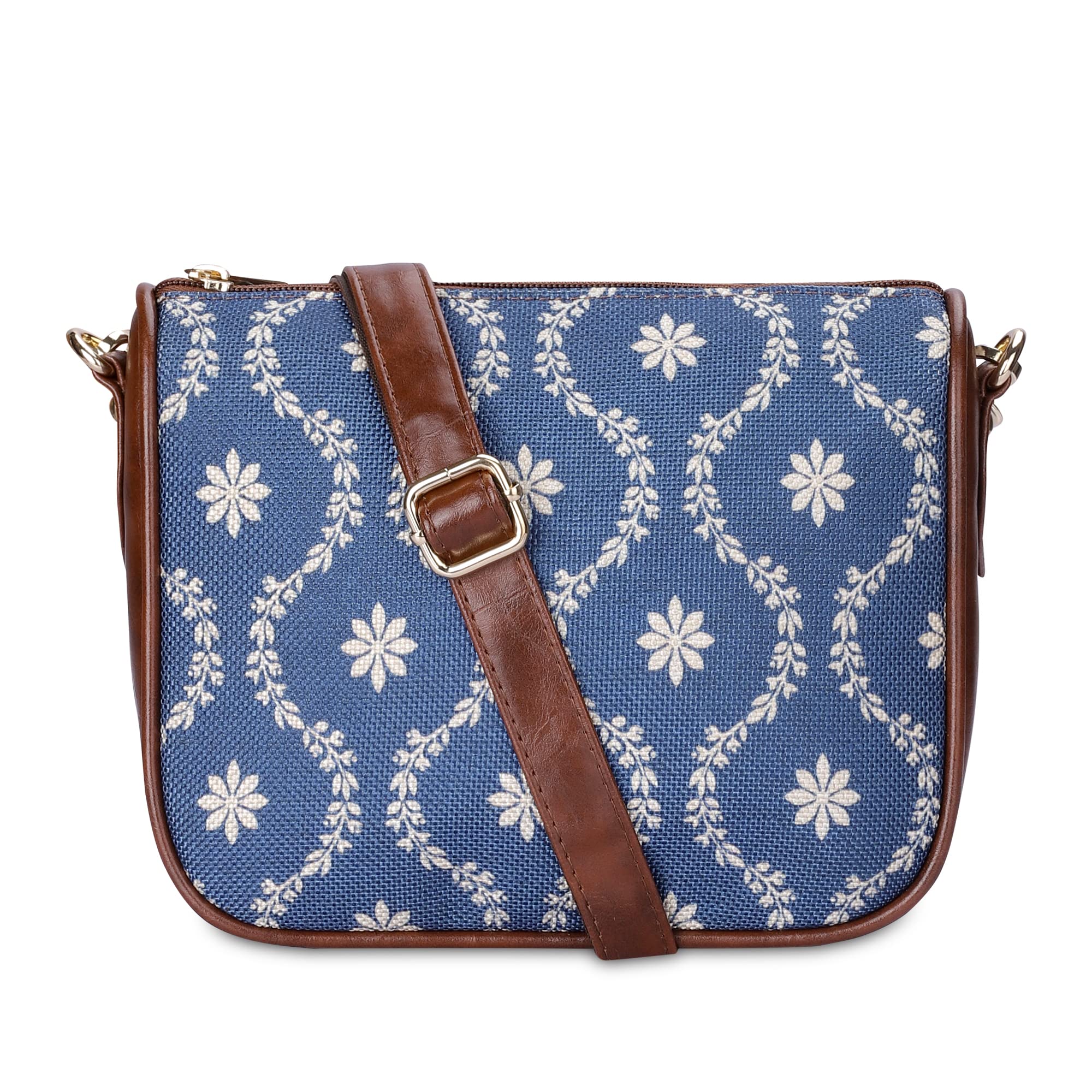 THE CLOWNFISH Garnet Series Printed Handicraft Fabric & Tapestry Crossbody Sling Bag for Women Ladies Single Shoulder Bag Shoulder Belt (Royal Blue) (B0BK48CQ4J) Amazon Price History, Amazon Price Tracker