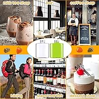 Vista 5 de Thenshop Paquete de 24 botellas de plástico con tapas, botellas de jugo transparentes, botella de agua plana, botella de plástico reutilizable, mini