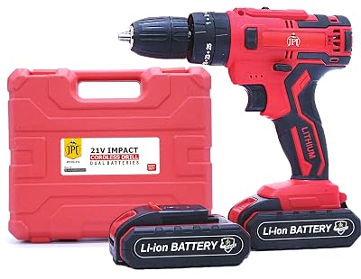 JPT Heavy-Duty 21V Impact Cordless Drill Machine | 28N.M Torque | 0-1350RPM Speed | 25+3 Gears Setting | 2 Speed Modes |