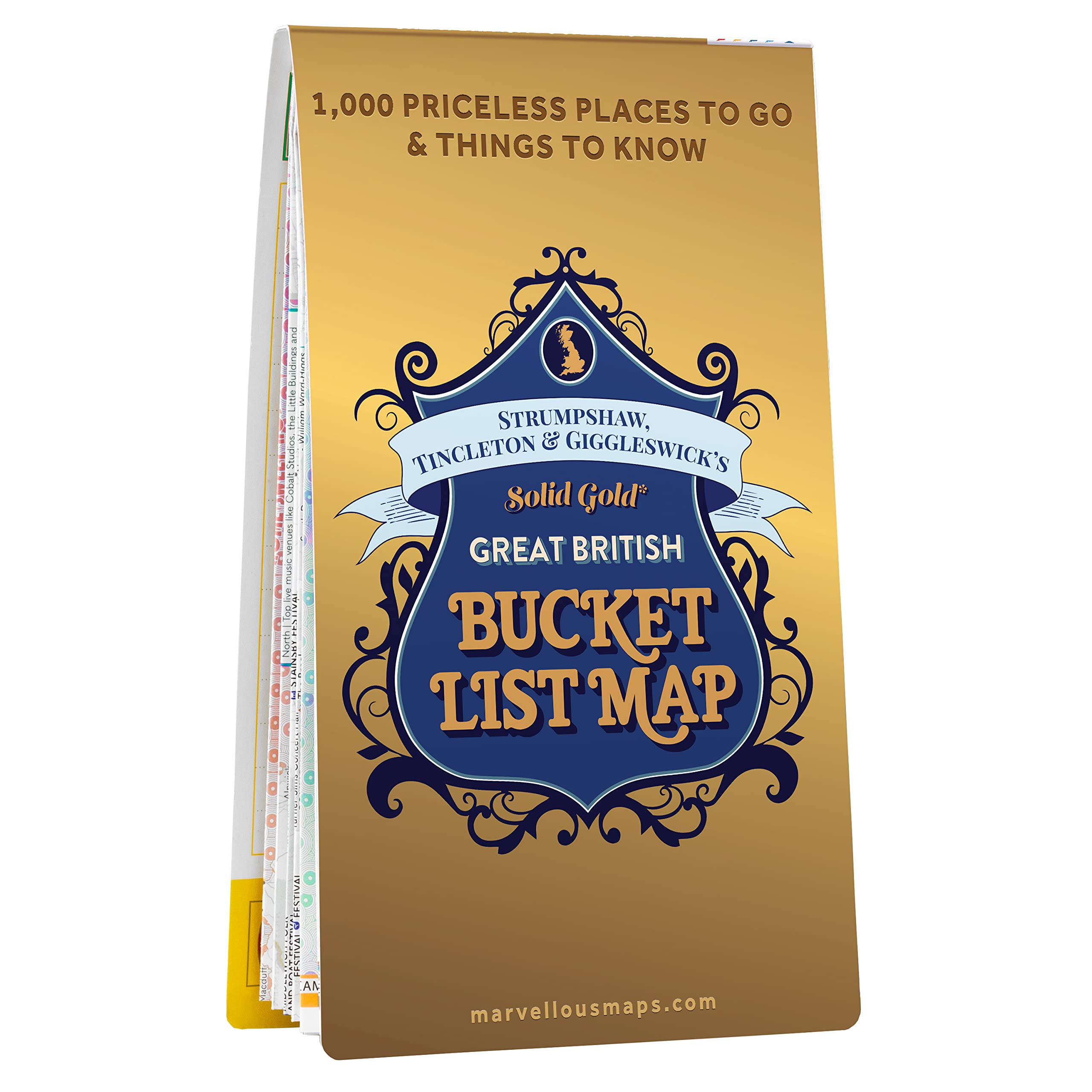 Great British Bucket List Map | Marvellous Maps | Adventure Gifts | Discover Britain