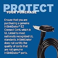 Vista 10 de InSinkErator Power 1HP y eliminación de basura EZ Connect Cable de alimentación de 3 pies para EZ Connect Power y modelos avanzados de alimentación
