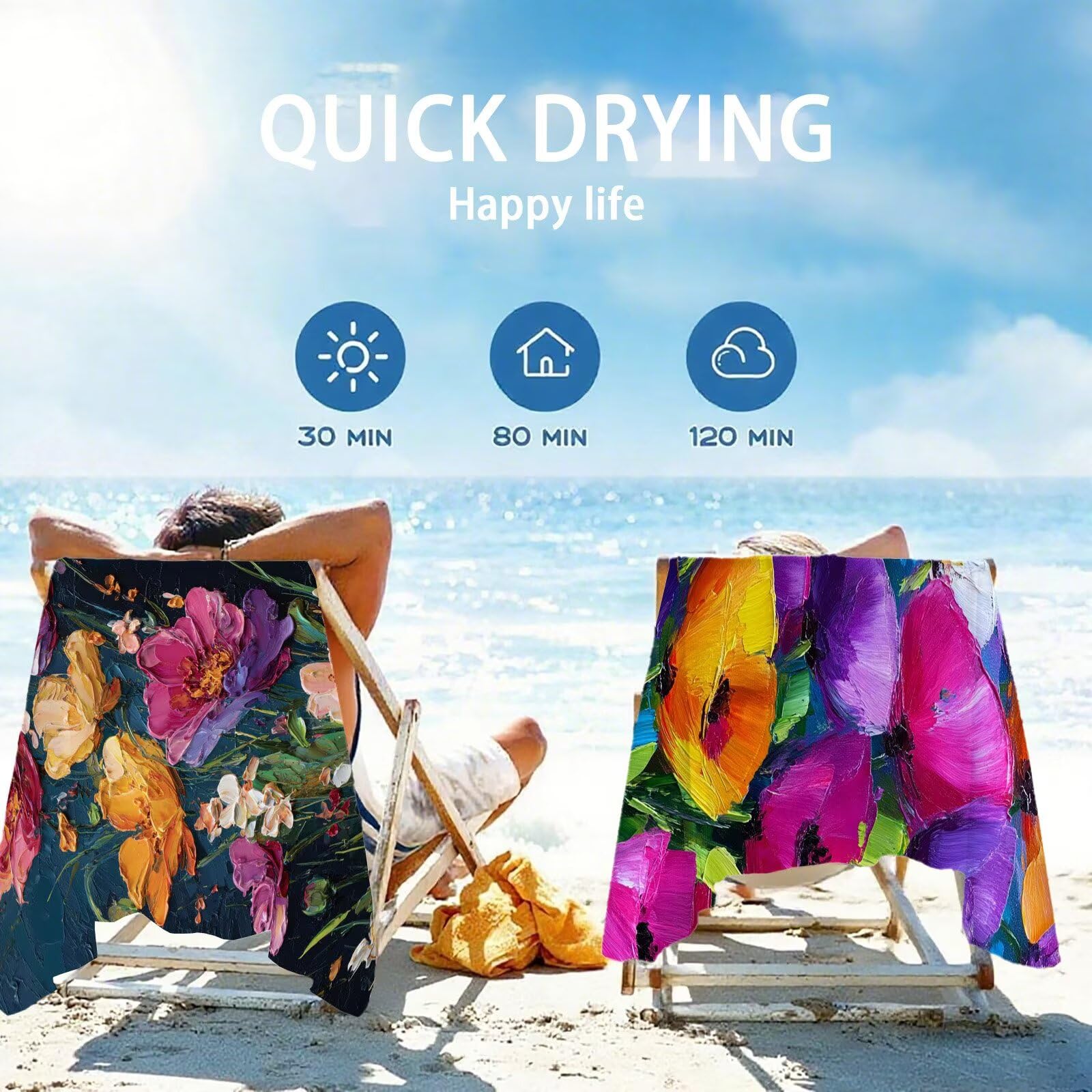 Ręcznik plażowy z mikrofibry 90 x 200 cm prześcieradło plażowe przeciw piaskowaniu kwiat ręcznik plażowy XXL fabryczny ręcznik plażowy szybkoschnący, miękki i bardzo chłonny szybkoschnący do podróży