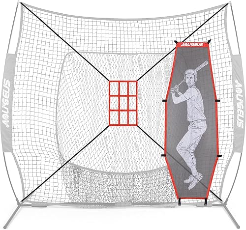 Miniatura 2 de AOLIGEIJS Maniquí de bateo de sóftbol de béisbol, objetivo de lanzamiento, con accesorio de zona de golpe ajustable, ayuda de lanzamiento para una