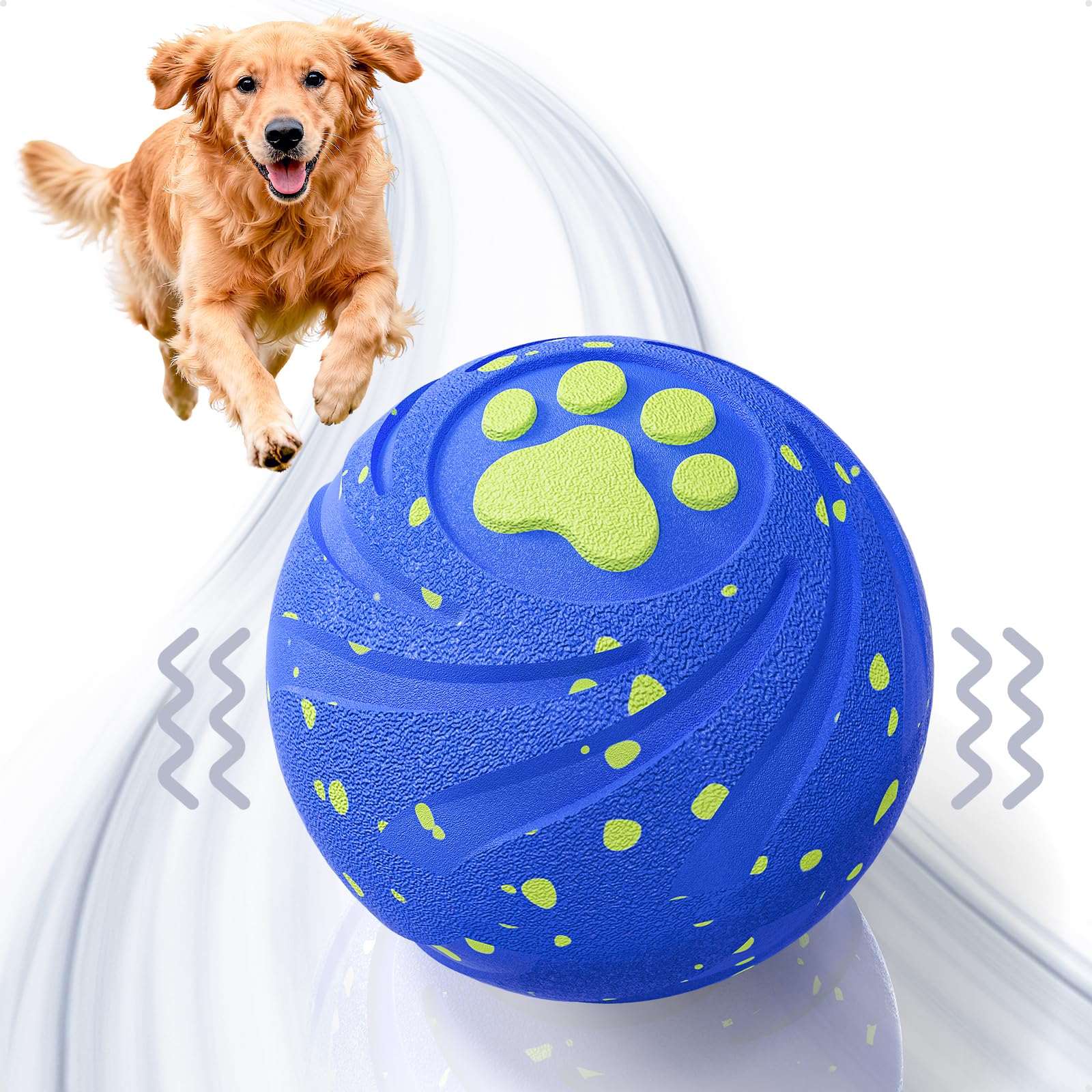 VNAKIO Jouets interactifs pour chien en mouvement – Balle interactive intelligente à rebondissement automatique pour chien, matériau E-TPU sans danger pour les animaux de compagnie, étanche IPX7
