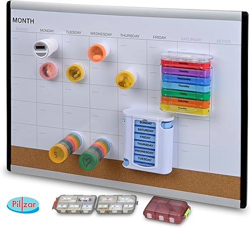 Miniatura 5 de Pastillero organizador de 7 días, estuche rígido con imán integrado, 7 bandejas apilables, perfecto para viajes y uso doméstico.