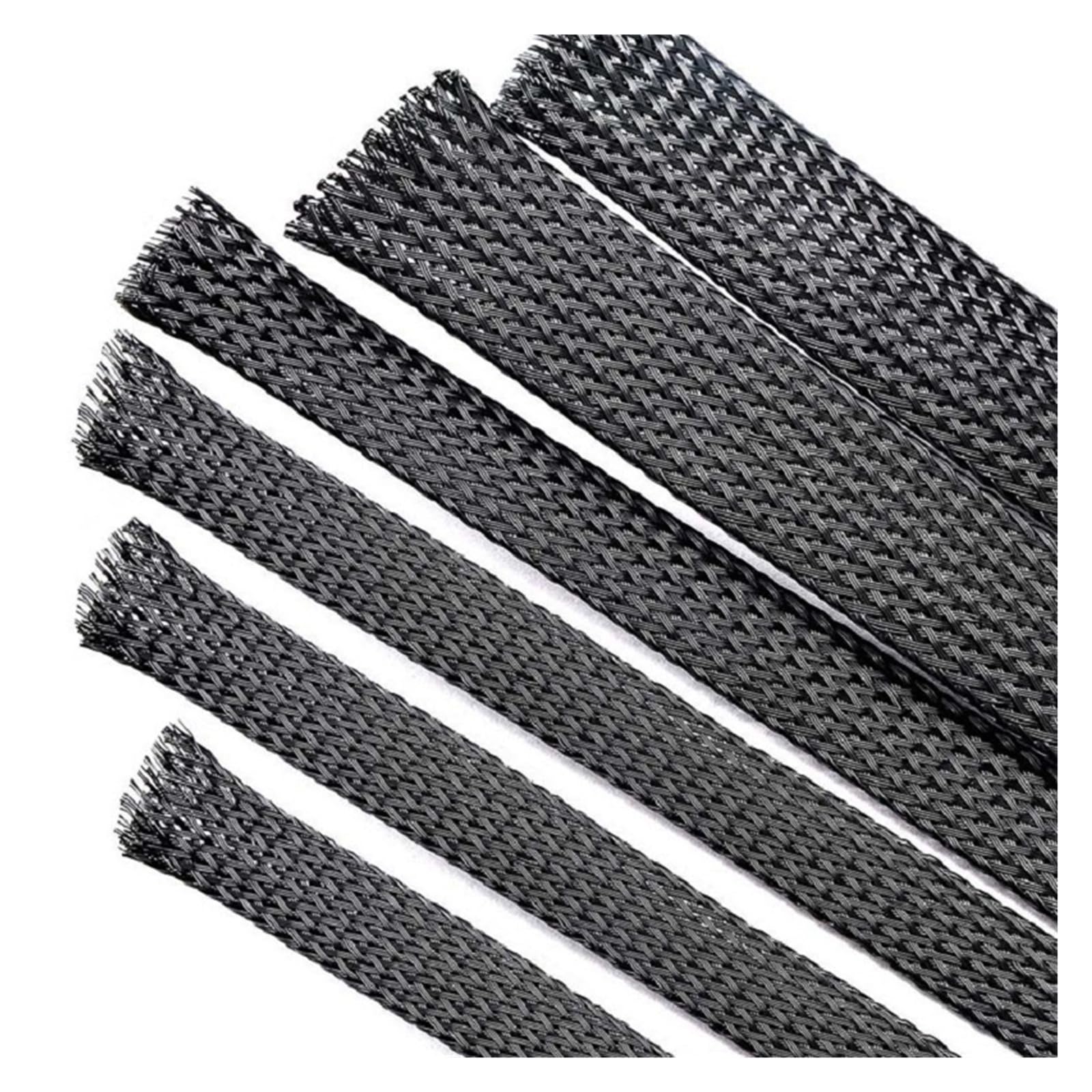 Organizador de Cables en Espiral Tubo de Malla Nailon Negro 1/5/10/M, Funda Alambre for Mascotas, Trenza aislada expandible en Espiral, Apretada 1mm a 100mm(20mm,10M)
