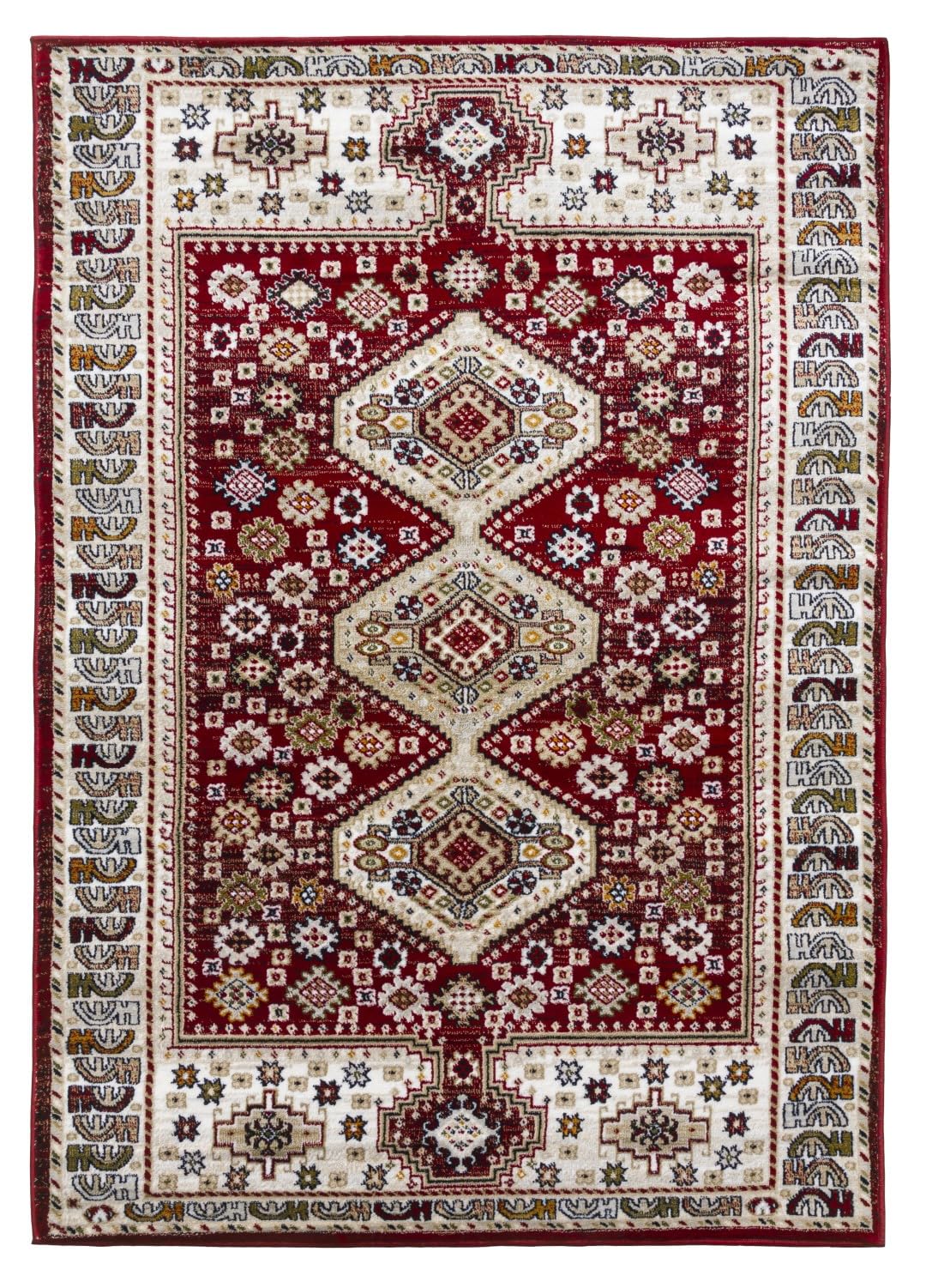 SrS Rugs® Impulse - Area Rug for Living Room, Bedroom, Hallway Runner Rug - Abstract Geometric Design - Provides Home with Comfort and Warmth (Katana Red, 60cm x 110cm) — image 1