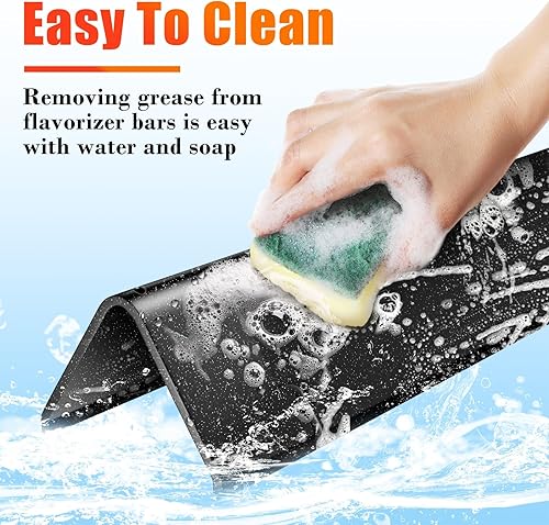 Miniatura 7 de Hisencn 7635 Barras aromatizantes de 15.3 pulgadas para Weber Spirit I y II Serie 200 - E210 S210 E220 S220 con perillas de control frontal, barras