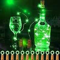 Vista 15 de SmilingTown 12 paquetes de 20 luces LED para botellas de vino con corcho - Cadena de luces de hadas de alambre plateado, luces de corcho operadas