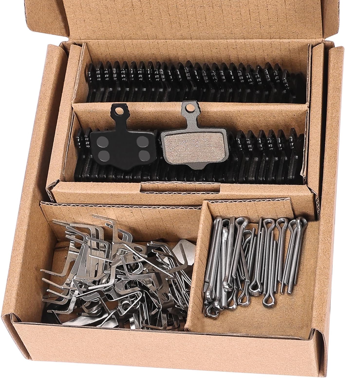 25 Pairs Bike Brake Pads, Compatible with Sram Brake Pads Avid Elixir E3 E5 E7 DB1 DB3 DB5, MTB Ebike Bicycle Disc Brake Pads Replacement for Nutt Hydraulic Brakes Pads with Installation Tools