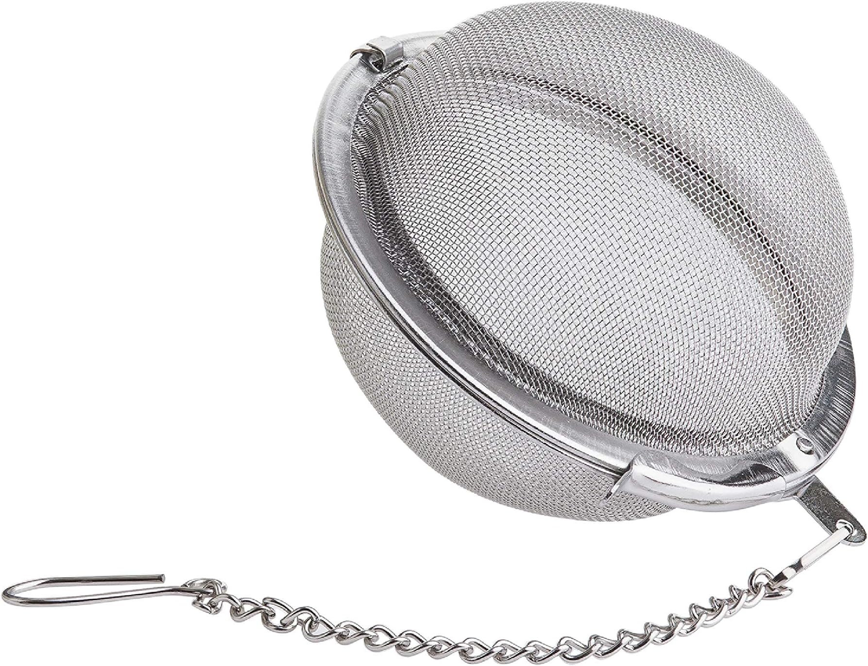 Stainless Steel Mesh Tea Ball Tea Strainers Tea Strainer Filters for Tea Stainless Steel Tea Balls Tea Strainers with Chain Hook(Medium, Pack of 1)