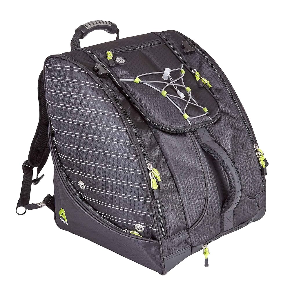 Athalon Tri Boot Bag – Ventilated Boot Compartments, Backpack Straps, Holds Helmet & Gear For Ski/Snowboard