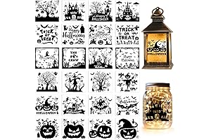 gisgfim 24 pcs Halloween Jar Decals