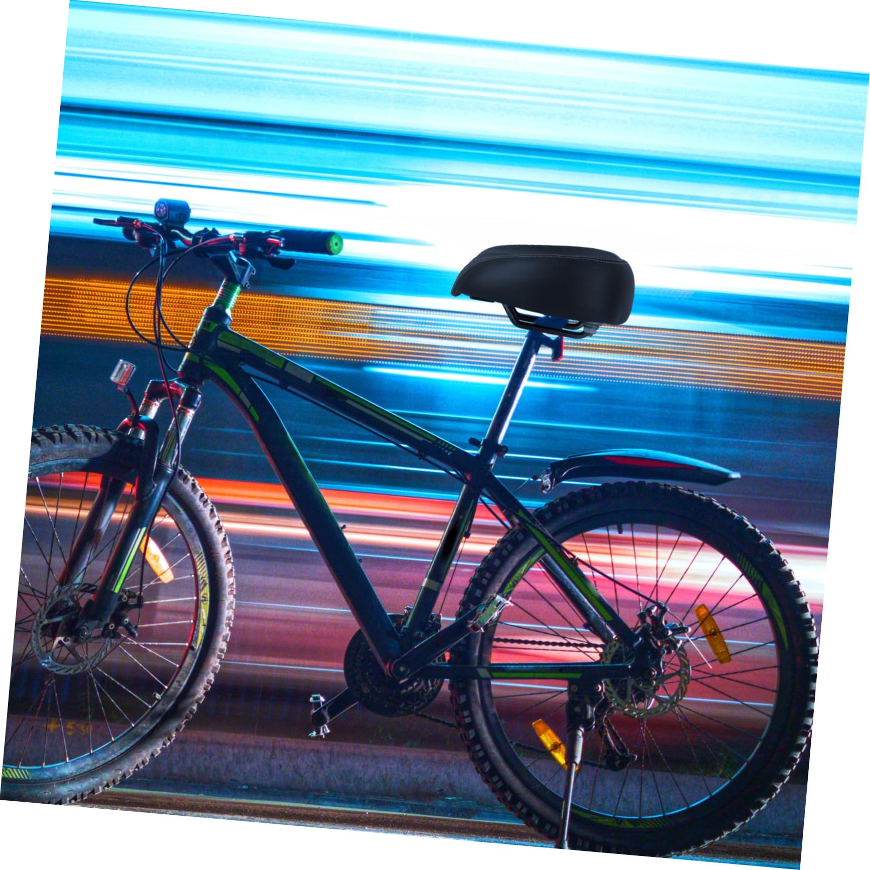 TOYANDONA Sillín de Bicicleta Ergonómico Absorbente Sin Nariz Asiento De Bicicleta Acolchado Ligero Con Absorción De Golpes Negro Cómodo Para Niños Niñas Bicicleta De Montaña Fácil Montaje Sillín
