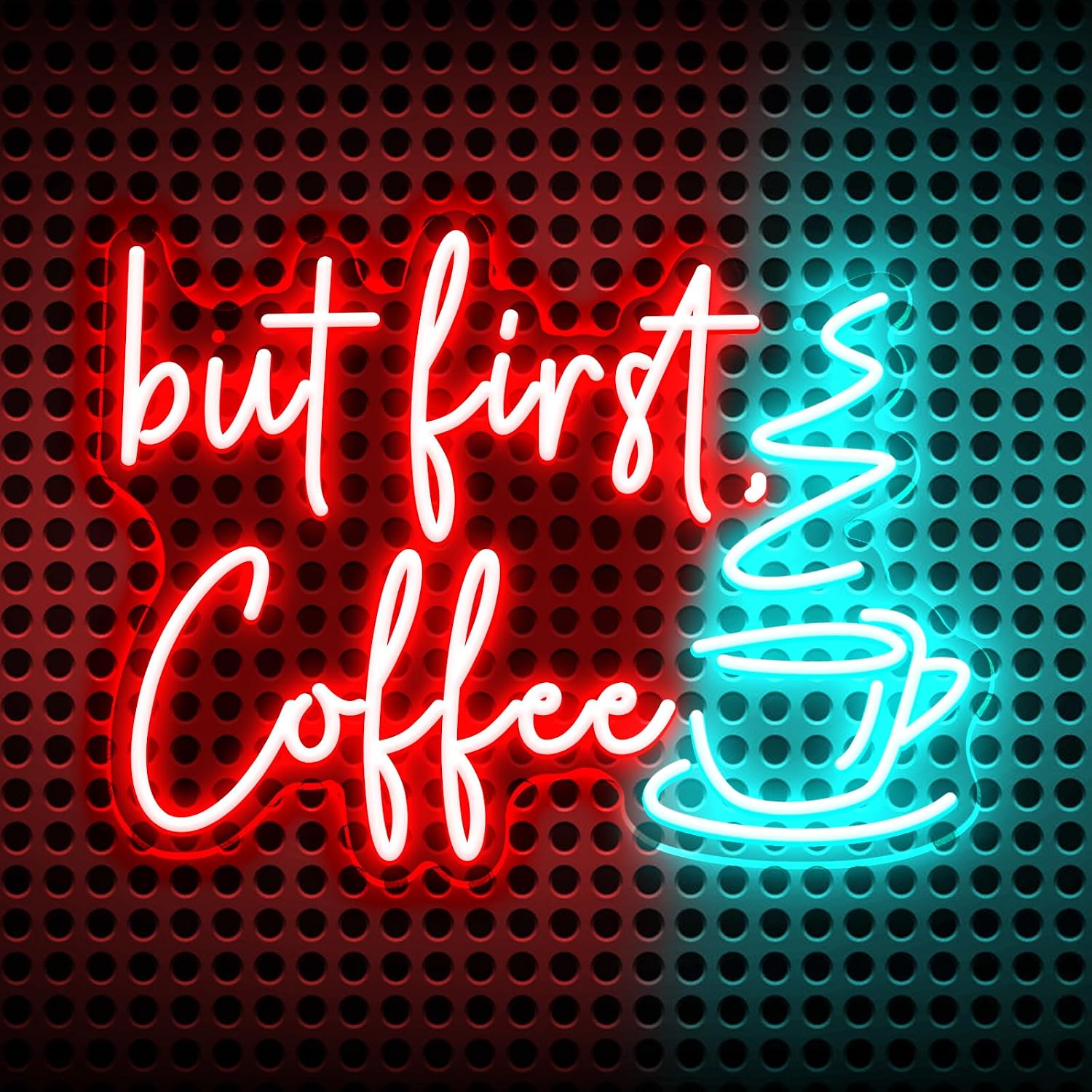 Coffee Open Neon Sign Light Up for Wall Decor USB Powered Acrylic Neon Lights with Dimmable Switch Led Sign for Coffee Bar Art Decor for Cafe Business Club Party Decorations 5V 12.6x13 inch