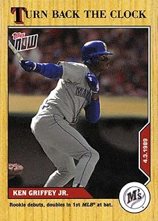 2020 Topps Turn Back the Clock #4 Ken Griffey Jr. Baseball Card - Rookie Debuts, Doubles in 1st MLB At Bat on April 3, 1989