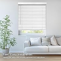 Vista 6 de CHICOLOGY - Persianas de madera falsa, cortinas de ventana, persianas de madera, cortinas para ventanas, tratamientos para ventanas, cortinas