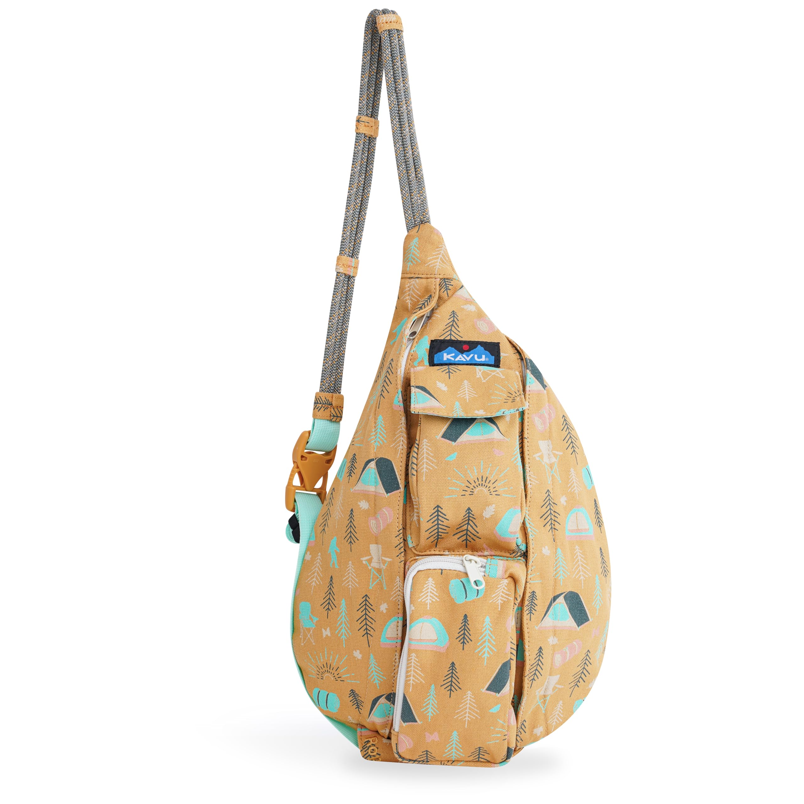 KAVU Mini Rope Bag, Cotton Canvas Crossbody Sling for Travel