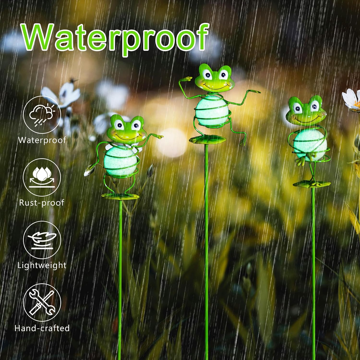 Frog Noctilucent Decorative Garden Stakes image 4