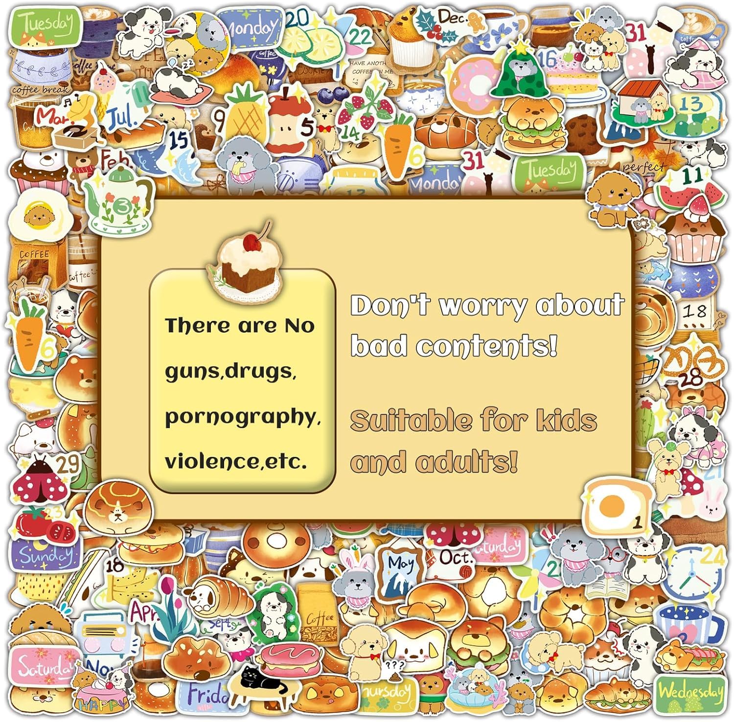KittyAnie 50 Pcs Cute Animal Stickers,Red Panda Animal Sticker for Kids Teens Girls, Vinyl Waterproof Decals for Water Bottle Scrapbook Laptop Phone Gift Classroom Teachers Prizes(Red Panda) 4