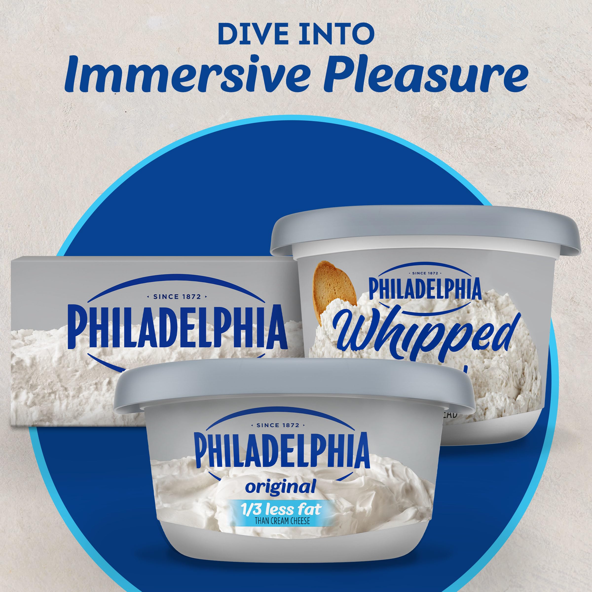Philadelphia Reduced Fat Cream Cheese Spread 8 oz Tub — view 8
