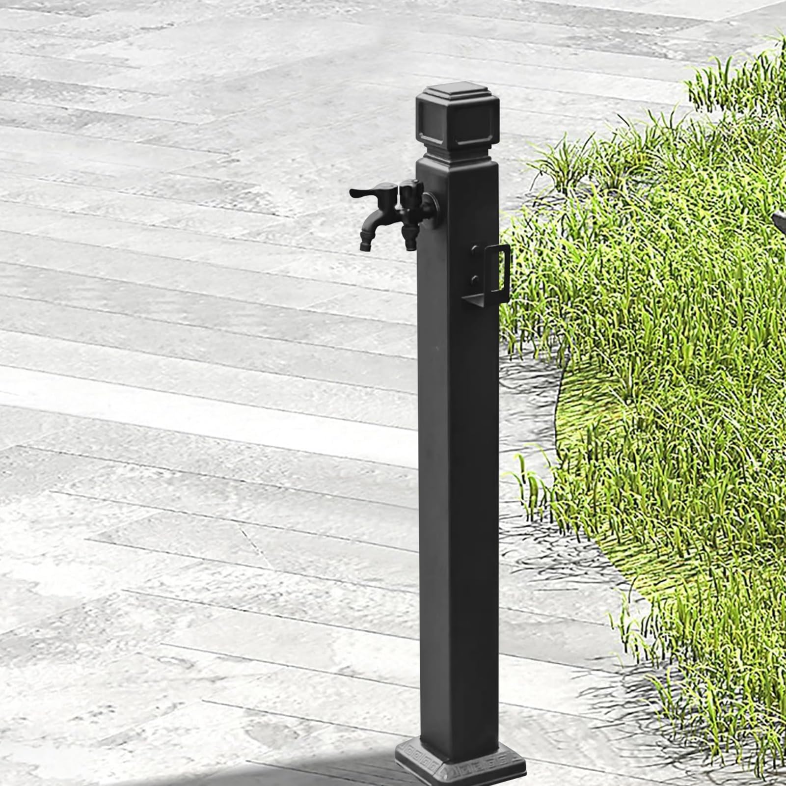 ZYCHSJXA Frost Free 304 Stainless Steel Garden Faucet Outdoor Hydrant Water Dispenser Antifreeze Freestanding 60cm Tall Black Ideal for Courtyards & Gardens