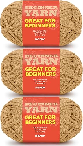 Miniatura 34 de Hilo negro de 2.16 oz para ganchillo y tejer; hilo de algodón de 216.5 ft (72 yardas) para principiantes con puntadas fáciles de ver; peso peinado