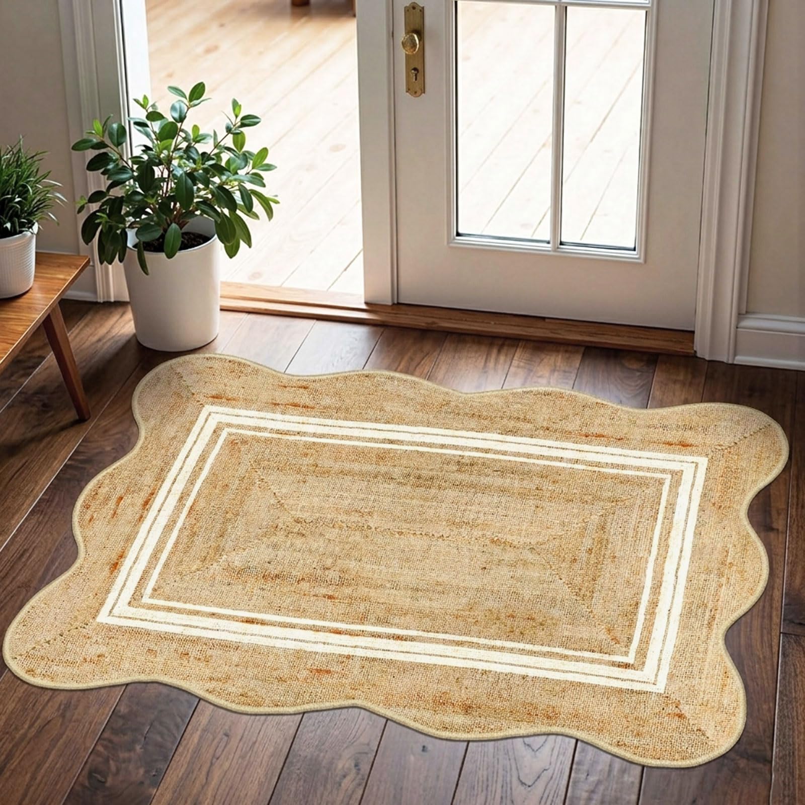 Othilic Front Door Rug - 2x3 Jute-Look Doormat Indoor Outdoor Entrance — image 1