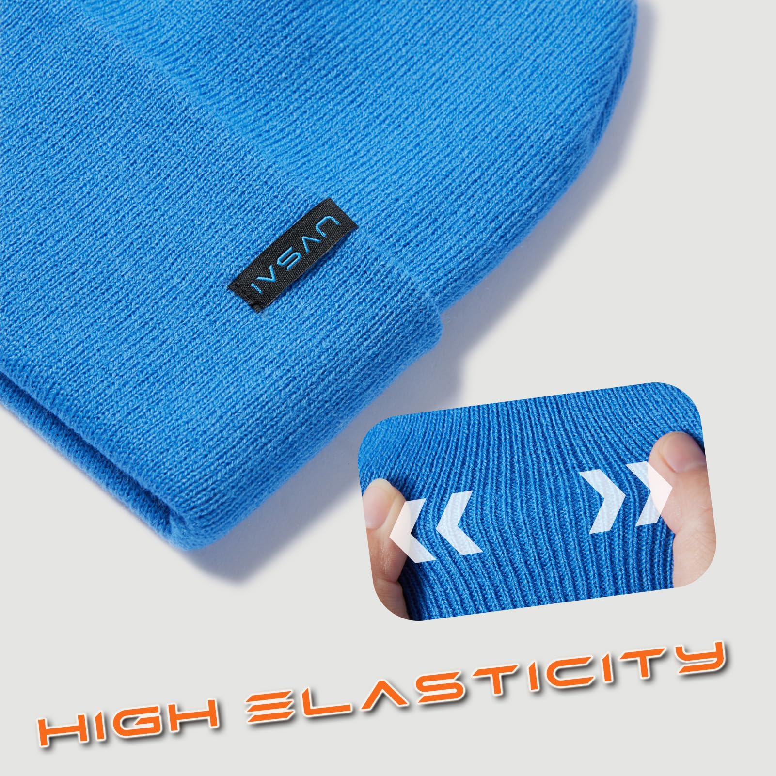 UVSAI 4 Pack Beanies Winter Soft Warm Hats for Men Women Cozy Knitted Cuffed Unisex Skull Beanie