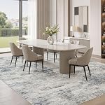 DMOYEST Living Room Area Rugs - 8x10 Abstract Large Soft Indoor Washable Rug Neutral Modern Low Pile Carpet for Bedroom Dining Room Farmhouse Home Office - Grey Blue
