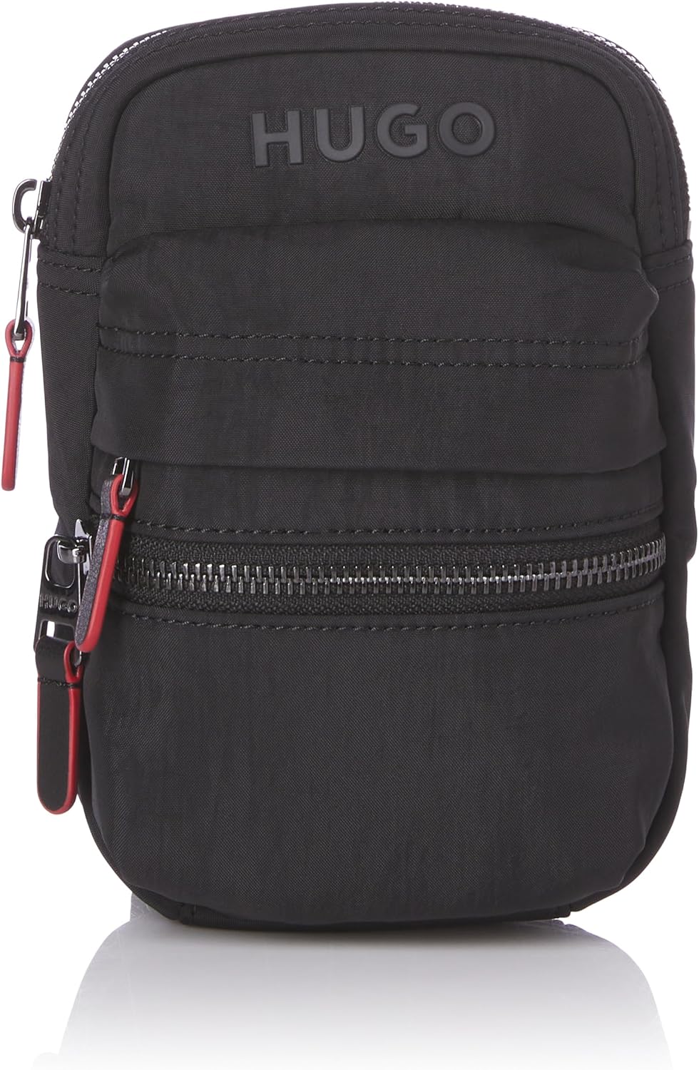 HUGO mens Repeat Logo Strap Small Crossbody Bag