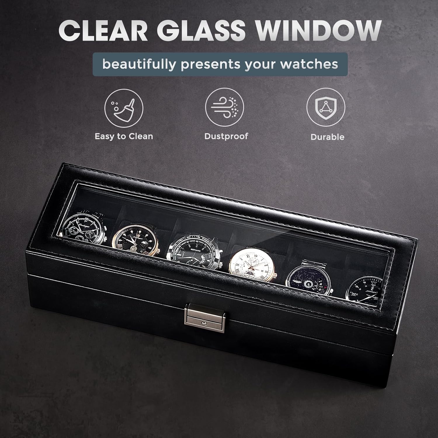 ProCase Jewelry Organizer Bundle with 6 Slot Watch Case