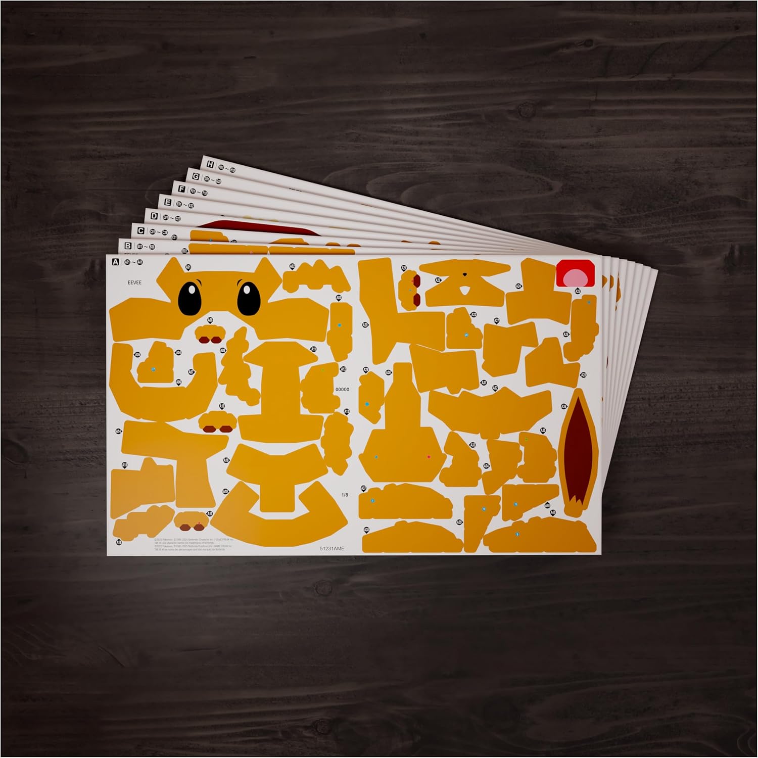 Sheets of pre-cut puzzle pieces