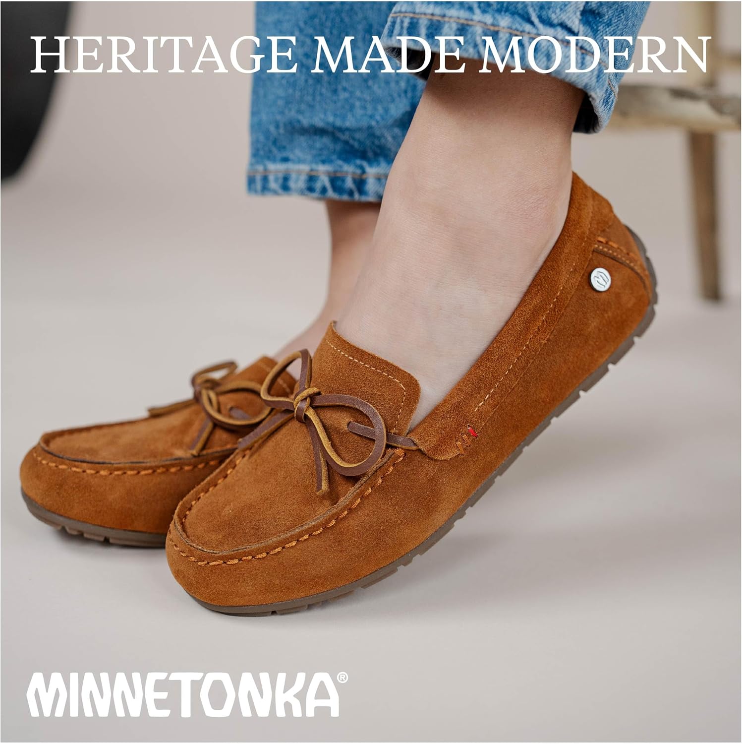 Minnetonka Women’s Loafer Moc – Suede Slip-On Loafers with Cushioned Removable Footbed - Image 5