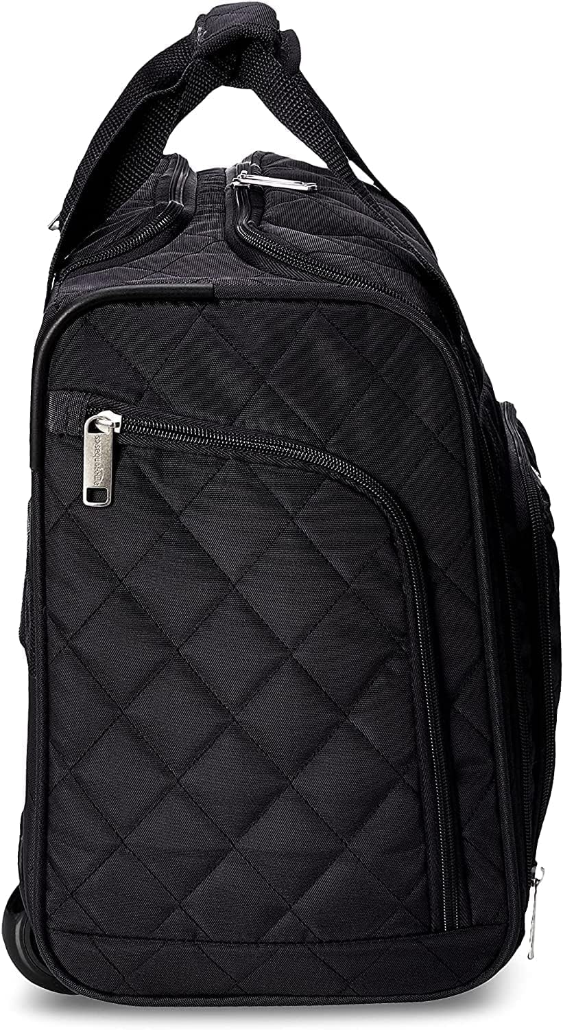 Amazon Basics Underseat Rolling Luggage - Large, Black
