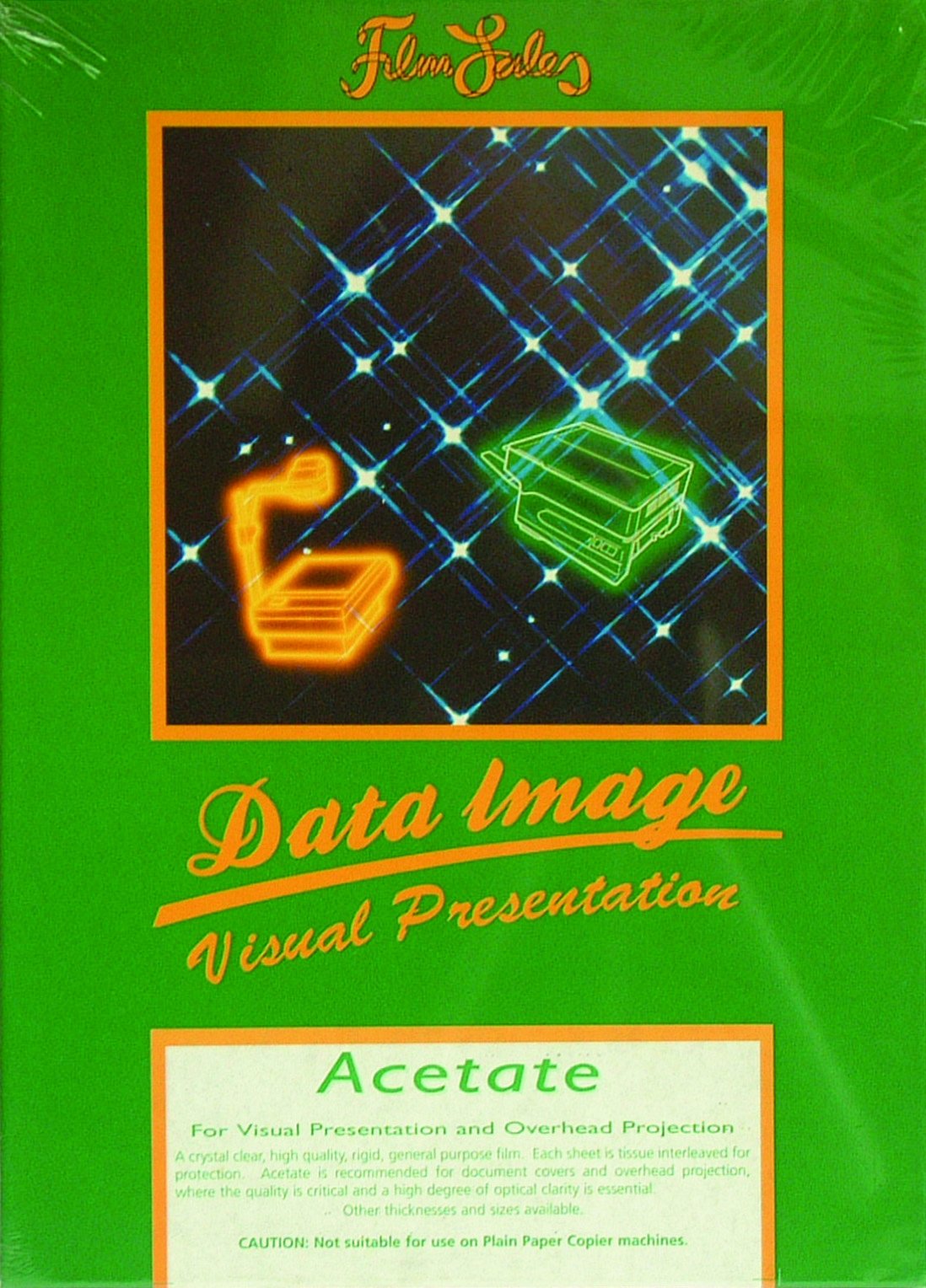 Diacel-Foglio acetato, formato A4, fogli 250µm proiettore, colore: trasparente (confezione da 50)