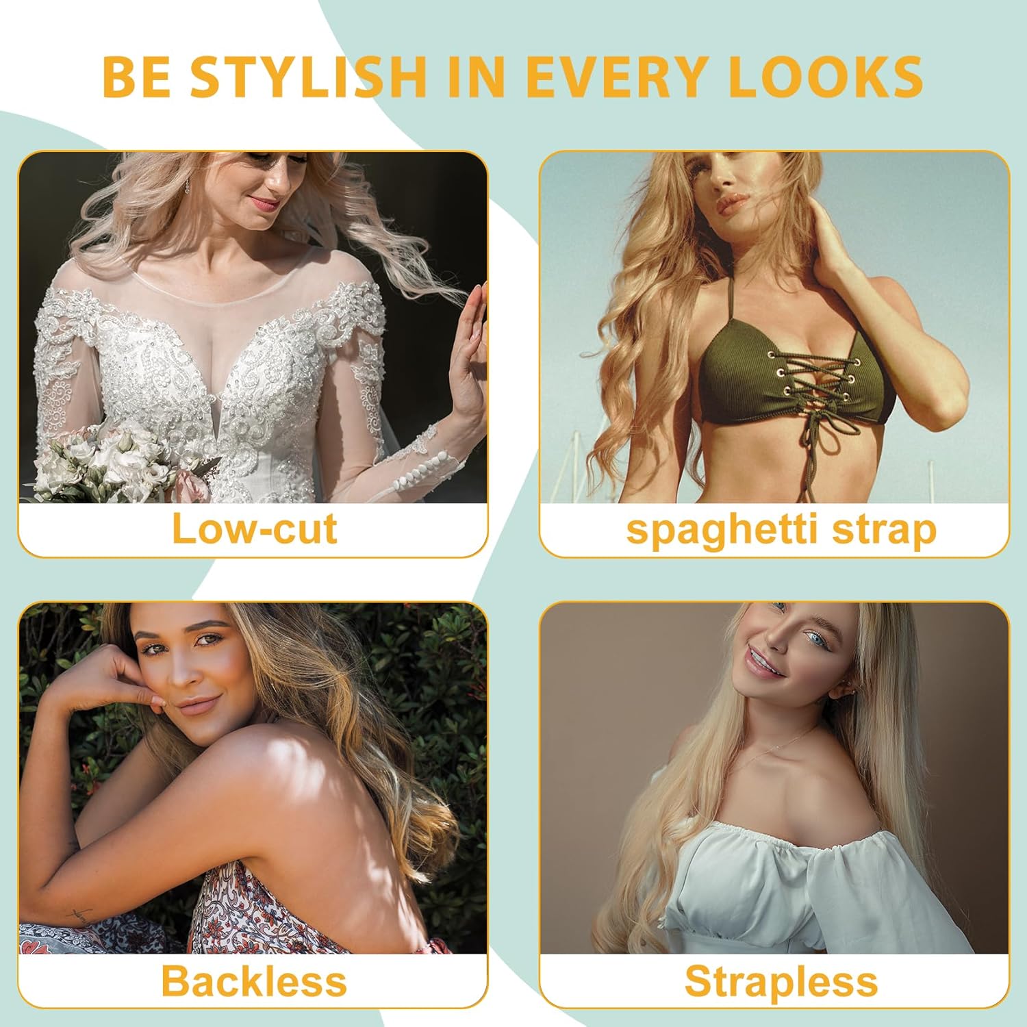 Double Sided Sticky Bra - Adhesive Bra Push up Sticks on Both Sides, Strapless Invisible Bra for Backless Dress Tops - Image 6