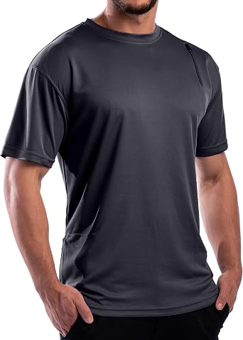 SCOTTeVEST Short Sleeve Performance T-Shirt for Men, 3 Pockets, for Travel | Moisture-Wicking Travel T-Shirt with Quick-Dry Fabric, Lightweight Comfort, Wrinkle Resistance, and Secure Zippered Storage