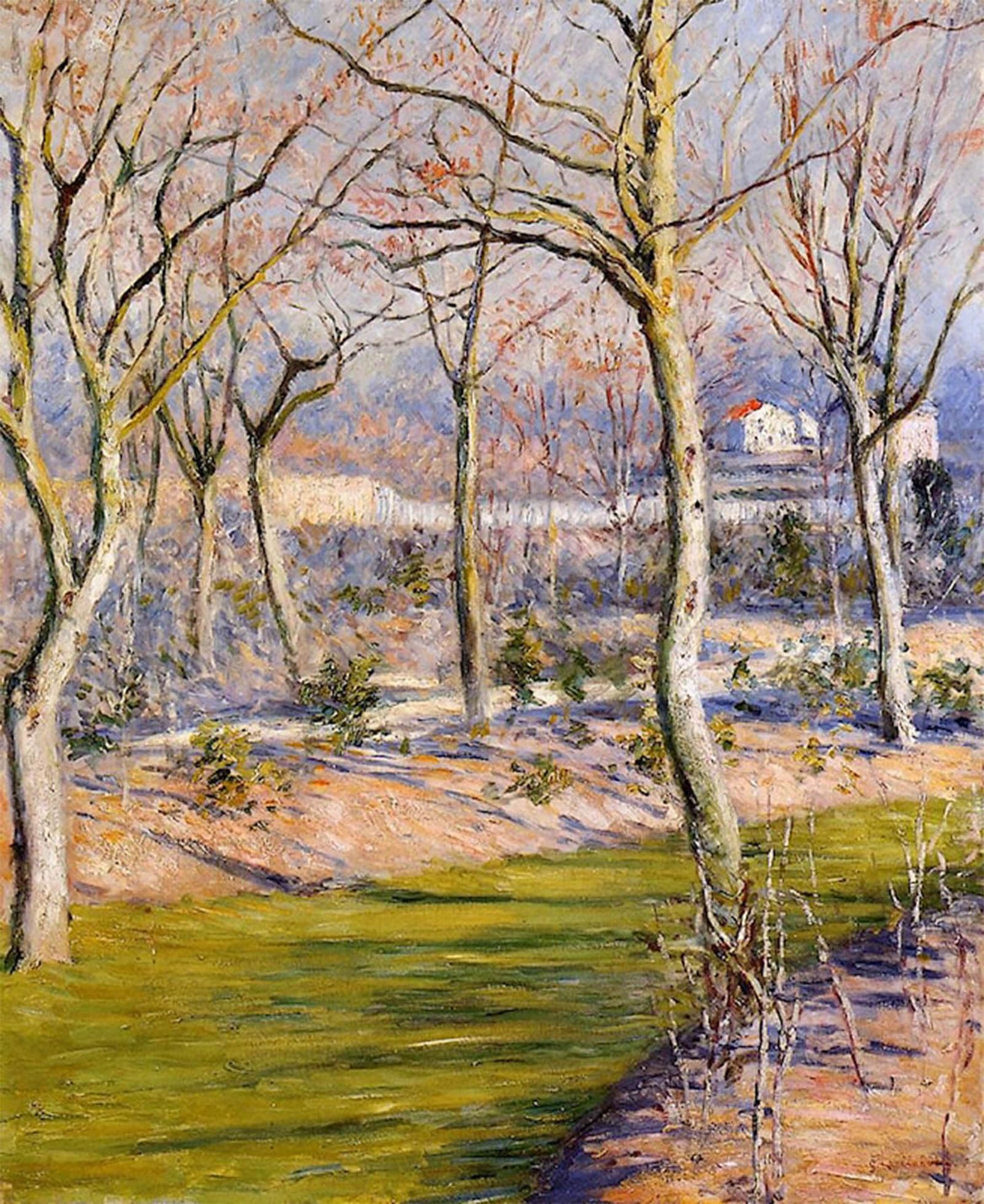SERENDIPITP Vintage Wall Art Canvas Nordic Poster Canvas Print Picture the Garden At Petit Gennevilliers in Winter by Gustave Caillebotte Wall Art Poster for Home Decor 60x90cm