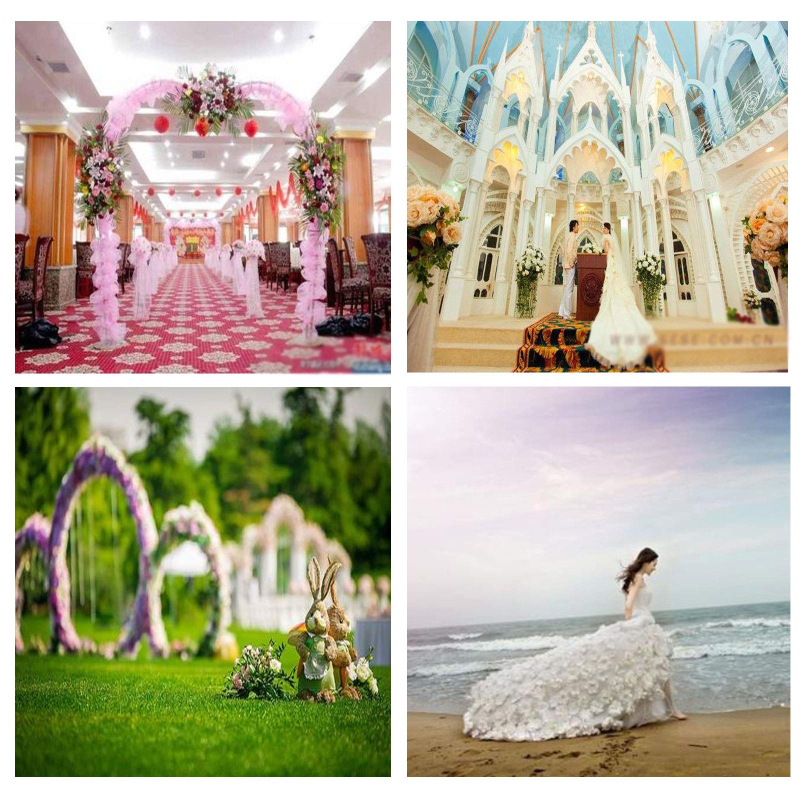 Velo da sposa lungo con paillettes di cristallo, lunghezza del bordo in pizzo, morbido tulle sovrapposto per feste serali, balli, opera, banchetti e occasioni speciali (bianco 3,5 * 3 m (oro 5 * 3 m