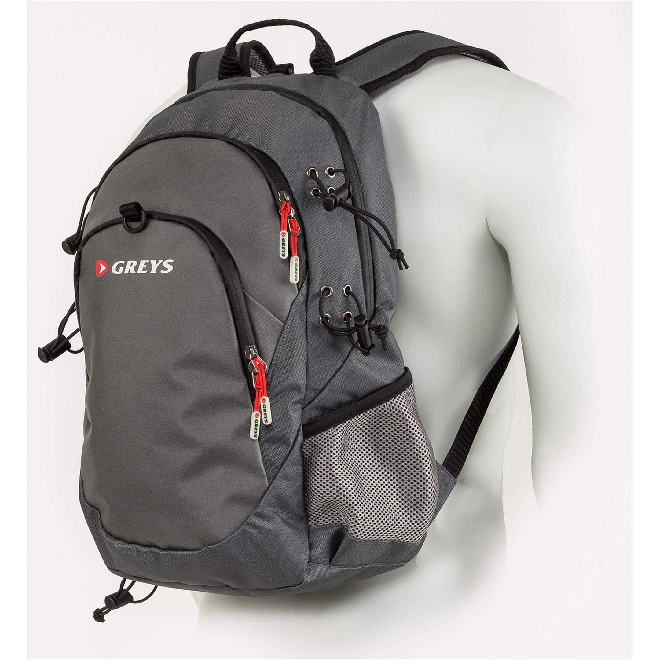 Greys Angel-Brusttasche | Modulares Angel Rucksack- & Brusttaschen-System | Abnehmbare Brusttasche | Mehrere Fächer | Rutenhalter | D-Ring Befestigungen, Grey