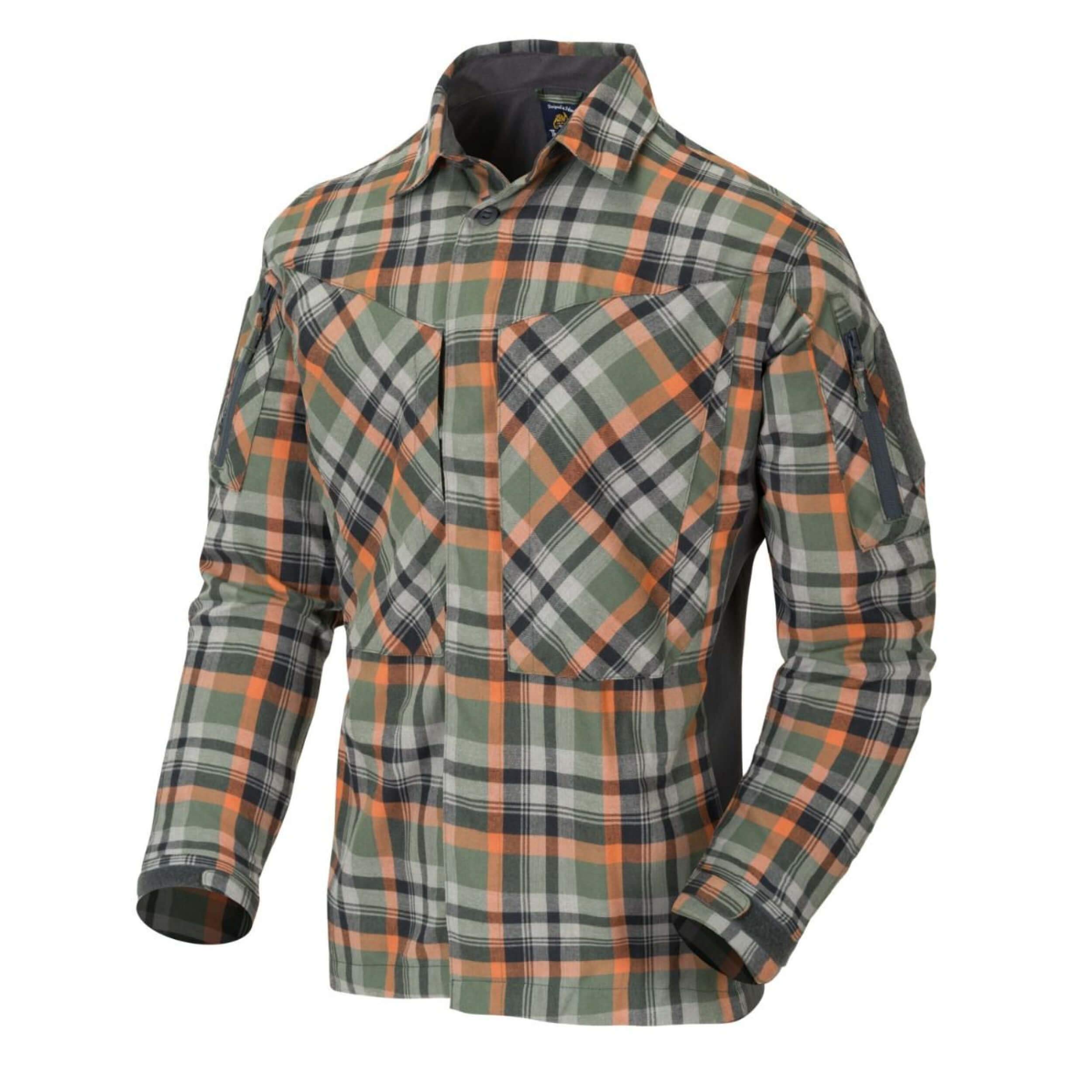 Helikon-Tex Uomo MBDU Flannel Camicia Timber Oliva Plaid