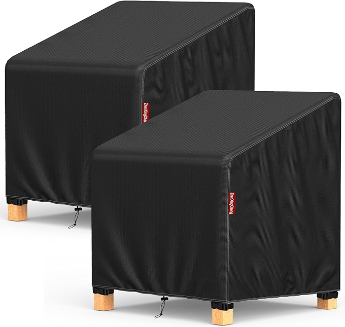 ZhenXingCheng Heavy Duty Patio Chair Covers - Waterproof Outdoor Furniture Protection (2 Pack)