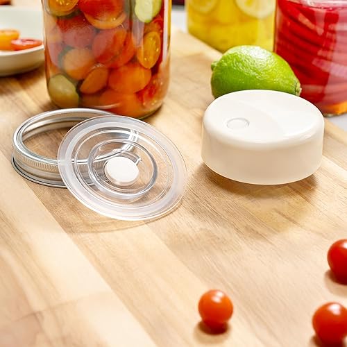 Miniatura 8 de SealVax Mason Jar Vacuum Sealer Kit  Auto-Stop Wide Mouth Vacuum Sealer + 6 Reusable AS Airtight Lids with Patented Valve, Compatible with Ball &