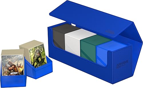 Vista 86 de Ultimate Guard Arkhive 400+, Deck Case for 400 Double-Sleeved TCG Cards, Petrol, Compatible with Boulders, Magnetic Closure & Microfiber Inner Lining