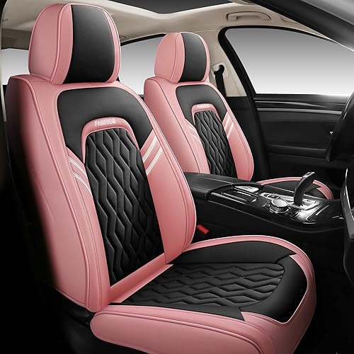 02 - Juego completo de fundas de asiento de 5 plazas, tipo universal, adecuadas para la mayoría de automóviles, SUV, camiones, camionetas, bolsas de