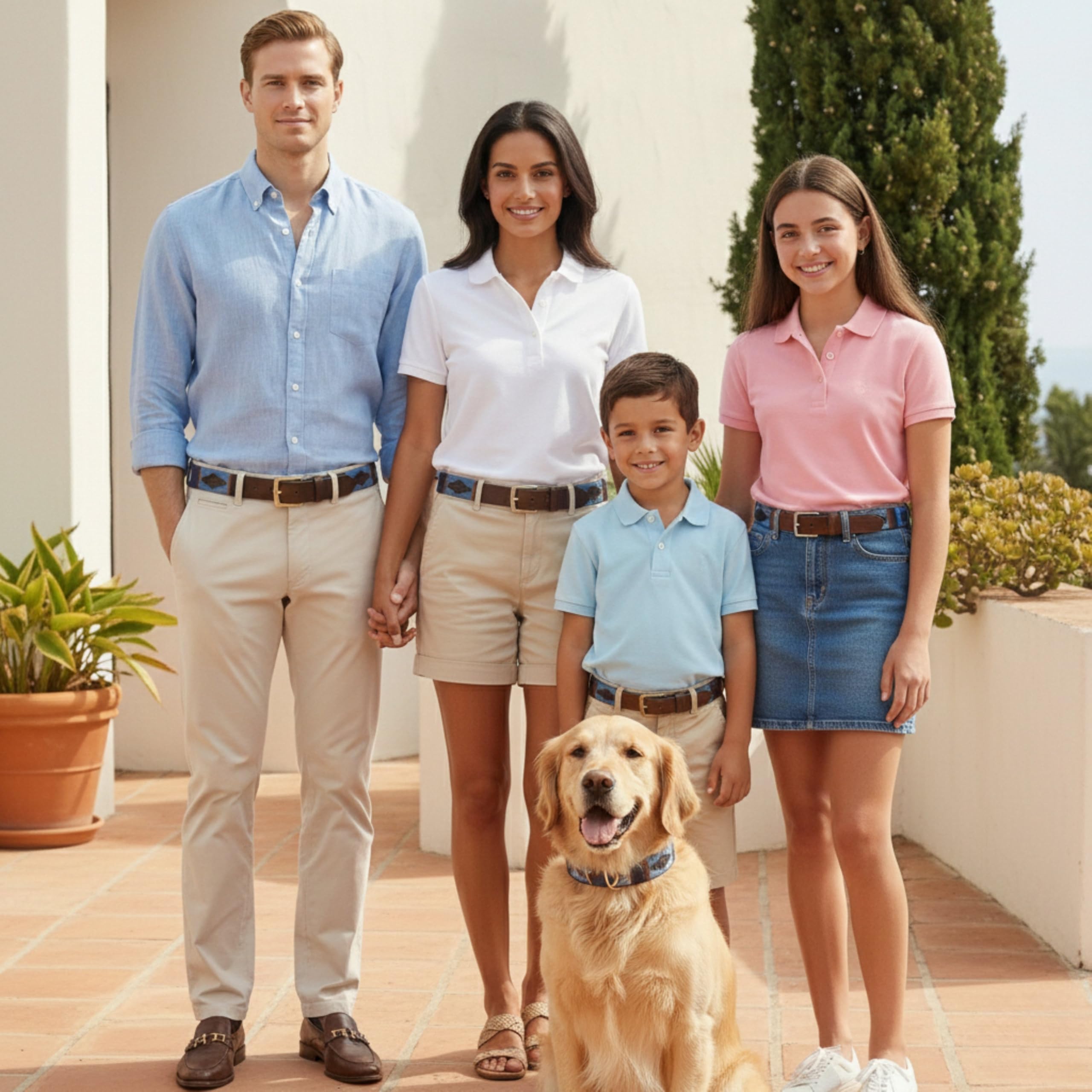 Carlos Diaz in Vera Pelle Cerata Premium Collare per Cani da Polo Ricamato XL