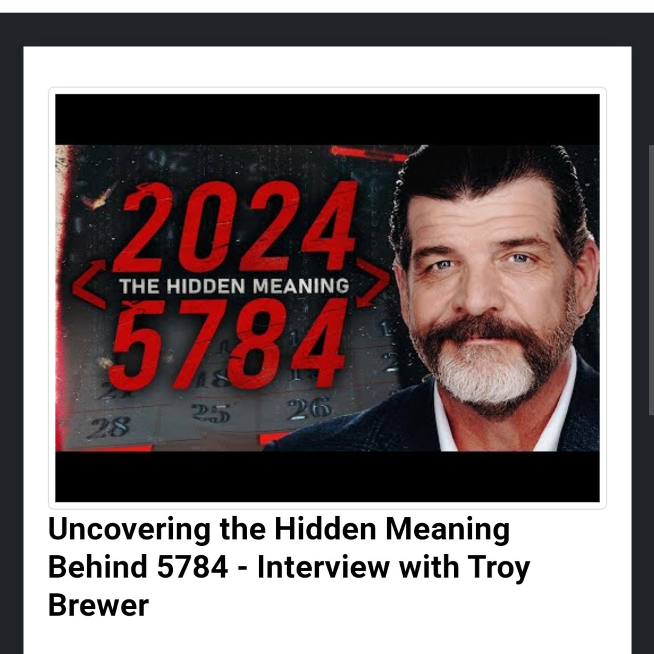 Uncovering the Hidden Meaning Behind 5784 - Interview with Troy Brewer