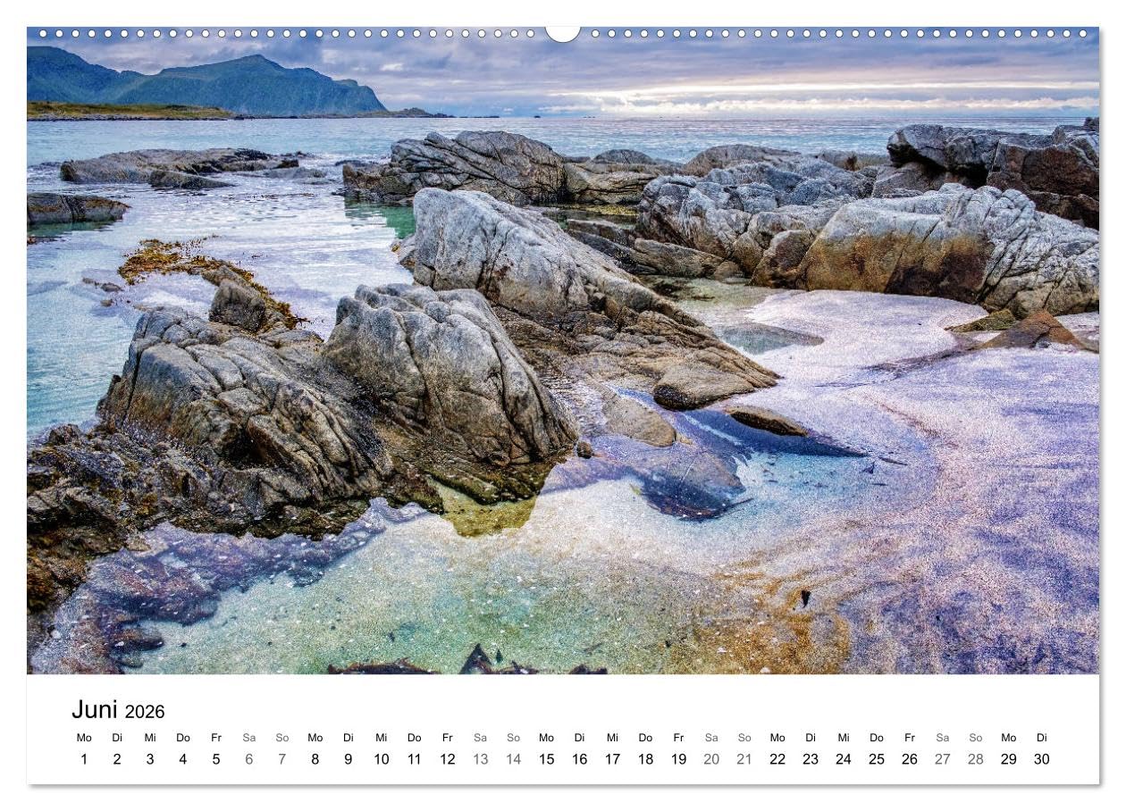 NORWEGEN - NORDMEER LANDSCHAFTEN (Wandkalender 2026 DIN A2 quer), CALVENDO Monatskalender: Fotografien - Norwegen - Nordmeer Landschaften (CALVENDO Orte)