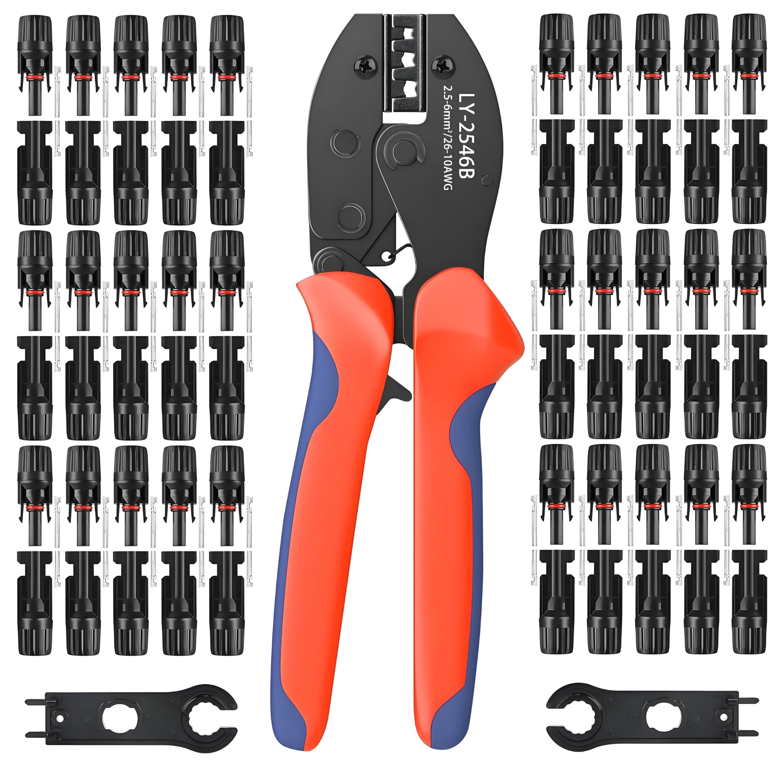 Pinza Crimpatrice Per Connettori Solari MC4 Con Set Di Spine Per Cavi Da 4 E 6 Mm² - RedStar24 Kit Professionale IP68